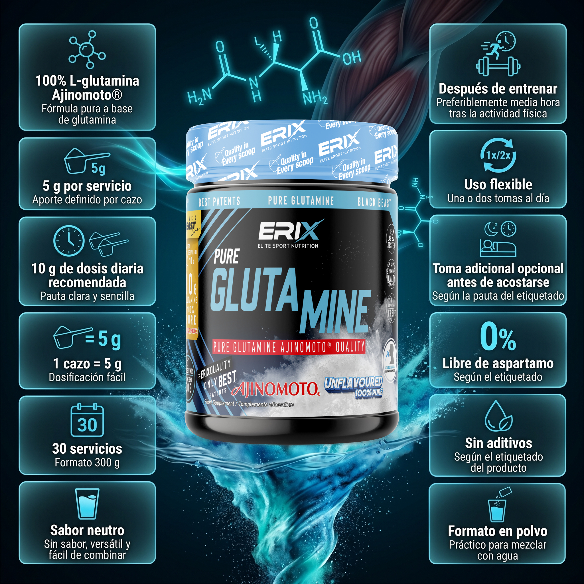 Beneficios Glutamina Ajinomoto Neutra